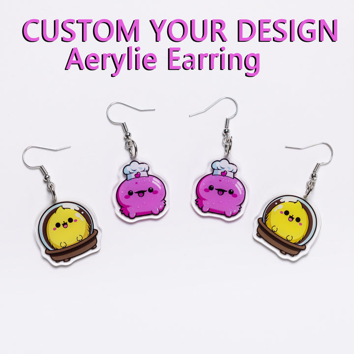 Custom Transparent Acrylic Earrings Pendant Earrings 1 Pair